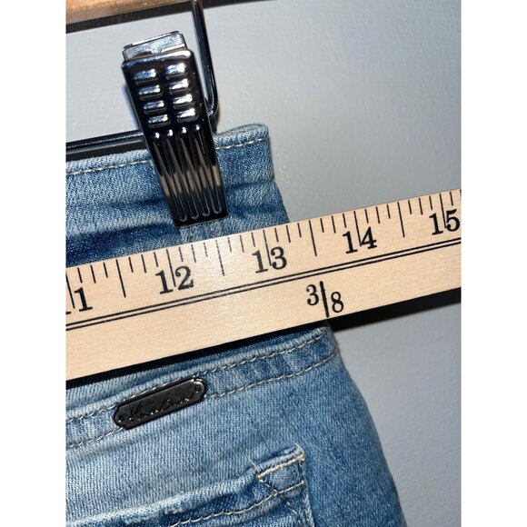 Distressed Light Blue Zara Womens‎ Jeans With Ripped Detailing & Faded Wash Size - Picture 5 of 9